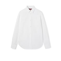 Camisa de popelina de algodón grueso con bordado