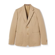 Chaqueta jacquard de gabardina de algodón GG