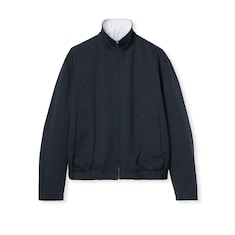 Chaqueta con zipper de gabardina   de algodón reversible