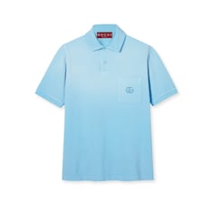 Polo in piquet di cotone con ricamo
