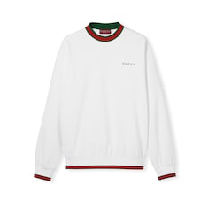 Cotton piquet sweatshirt with Web