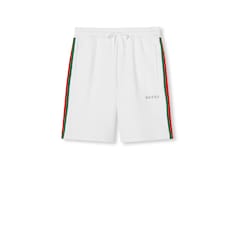 Short en piqué de coton avec bande Web