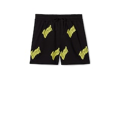 Shorts aus Baumwolljersey mit Stickerei