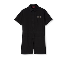 Denim jumpsuit with Horsebit