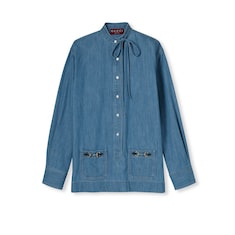 Denim shirt with Horsebit