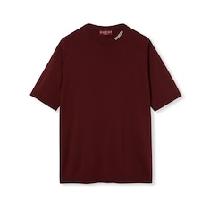 Camiseta de algodón y seda con intarsia Gucci