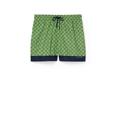 Printed poplin tech swim shorts