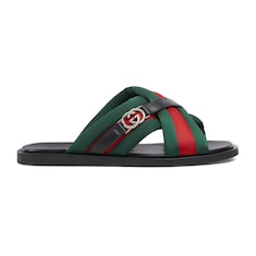 Men's Web sandal with Interlocking G