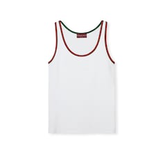 Tanktop aus gerippter Baumwolle mit Web