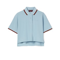Cotton piquet polo shirt with Web