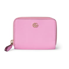 GG Marmont mini zip wallet with Flora