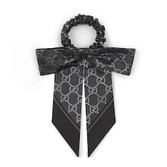 Printed silk scrunchie