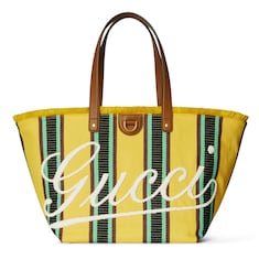 Mittelgroßer Shopper aus Canvas mit Stickerei
