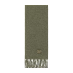 Cashmere scarf with patch