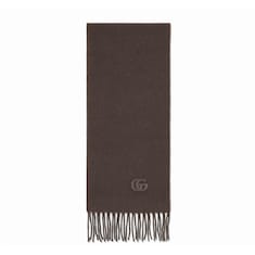 Cashmere scarf with patch