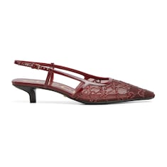Décolleté slingback donna con cristalli GG