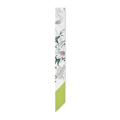 Printed silk twill neck bow