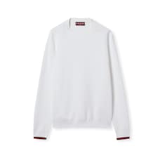 Cotton piquet sweater with Web