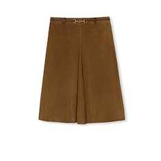 Suede skirt with Horsebit
