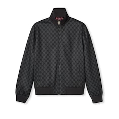 Sudadera con cremallera de punto técnico estampada