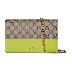 GG Marmont bi-color wallet on chain