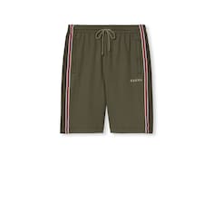 Cotton piquet shorts with embroidery