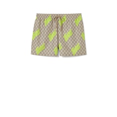 Badeshorts aus technischem Popeline mit Print