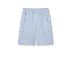 Striped cotton shorts