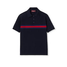 Polo en piqué de coton avec bande Web