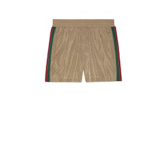 Waterproof nylon swim shorts with GG 