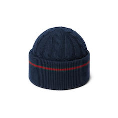 Bonnet pour enfant en laine avec bande Web