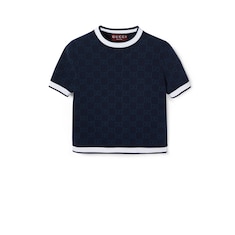 GG fine cotton jacquard top