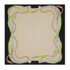 Printed GG silk jacquard carré