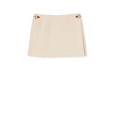 Jupe courte en toile de lin
