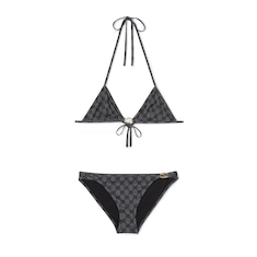 Printed GG stretch jersey bikini