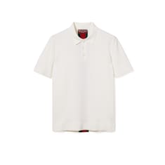 Knit wool polo shirt with Web