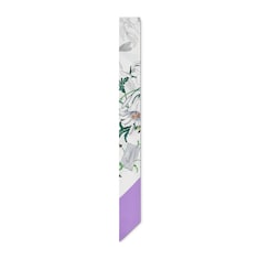 Printed silk twill neck bow