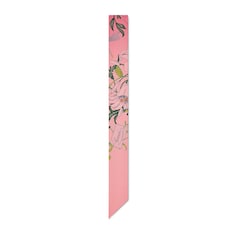 Printed silk twill neck bow