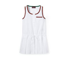 Cotton poplin dress with Web