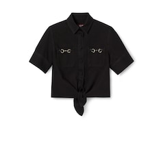 Denim shirt with Horsebit