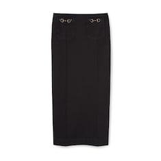 Denim skirt with Horsebit