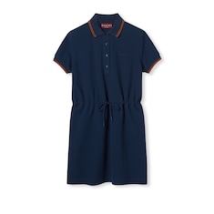 Cotton piquet polo dress with Web