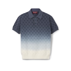 Polo en jacquard GG en maille de coton