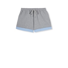 Short de punto de algodón con bordado
