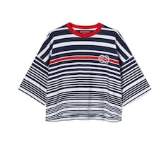 Striped light cotton jersey T-shirt