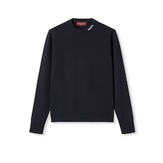 Maglione in maglia di cotone e seta con intarsio