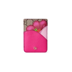 Portacarte floreale con Doppia G