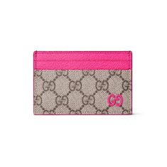 Bright pink trim GG card case