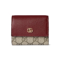 Bi-color GG Marmont mini wallet