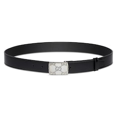Belt with rectangular buckle